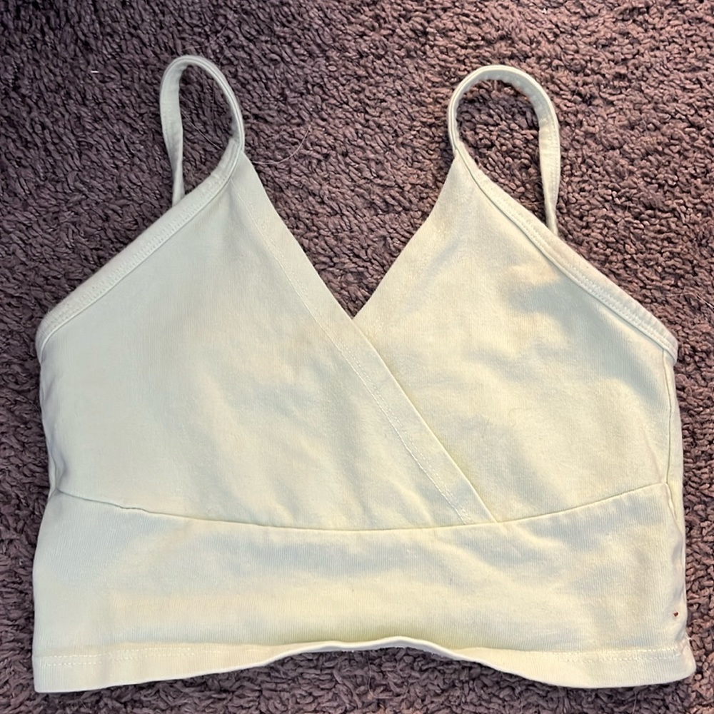 Brandy Melville Pastel Green Cross Tank Top